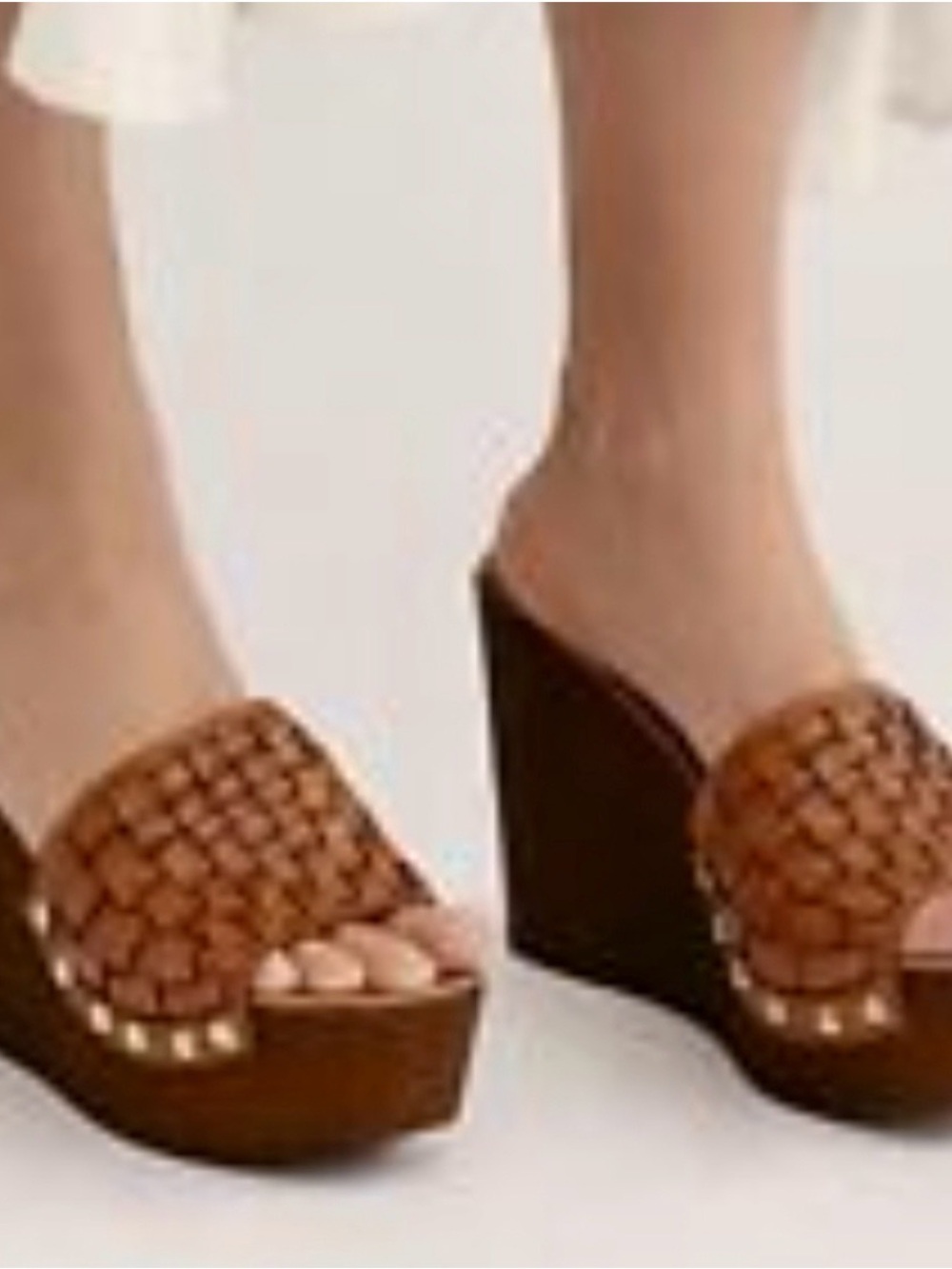 NWOB Free People Woven Leather Platform Sandals